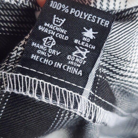 Dixxon Flannel Co Crenshaw Shirt Mens 2XL Black White Plaid Button Long Sleeve - Picture 8 of 11